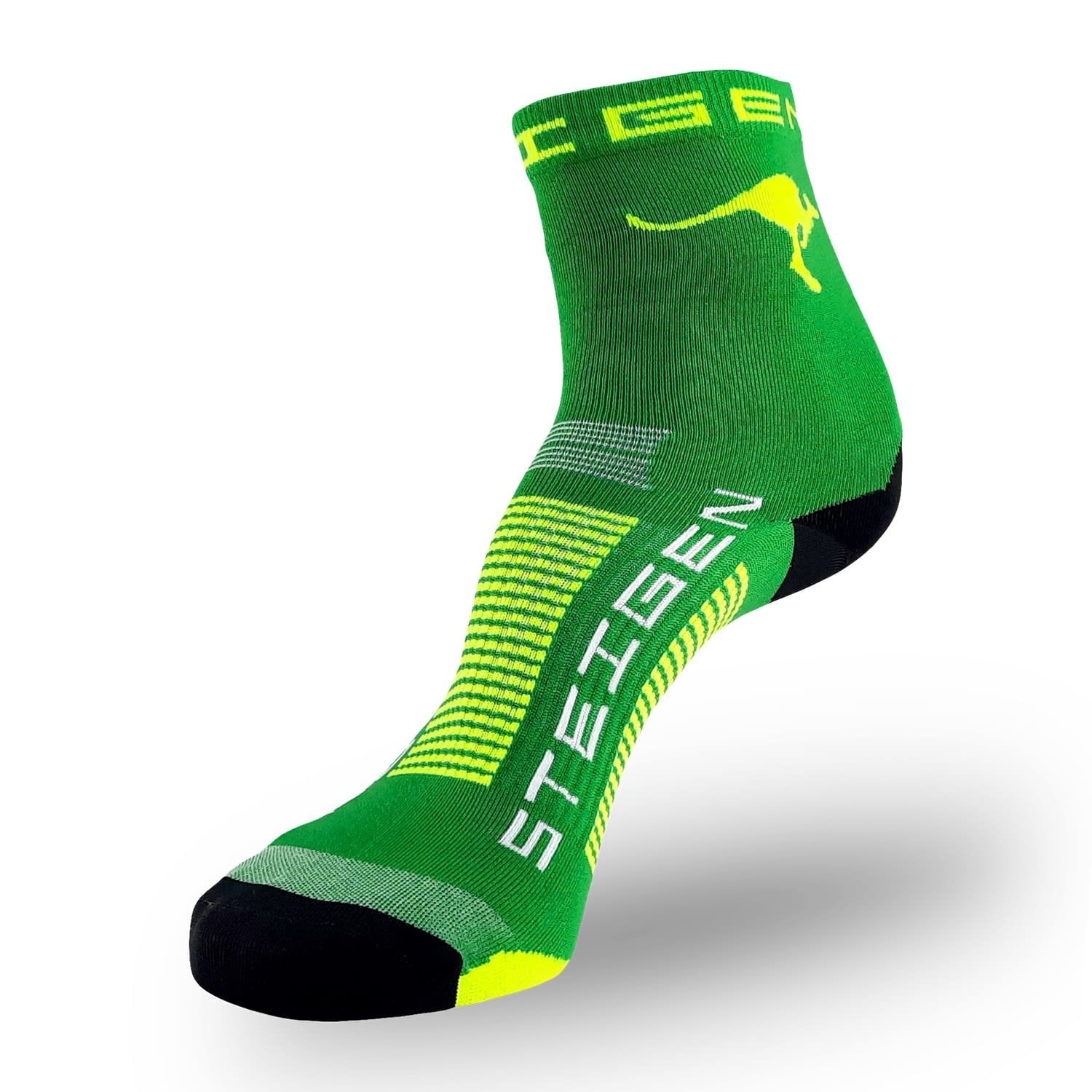 Steigen brand running sock in green.