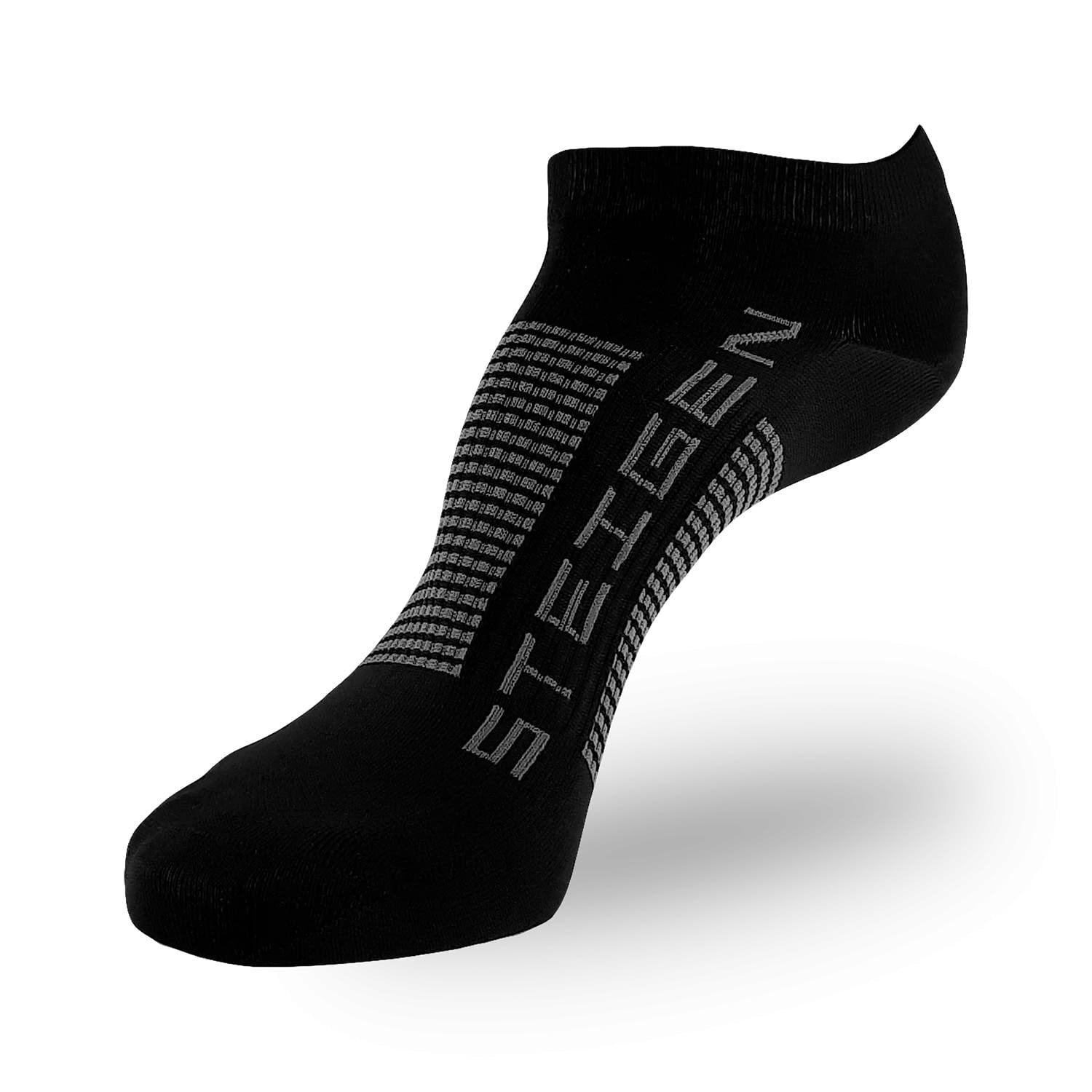 Steigen brand running sock in black.