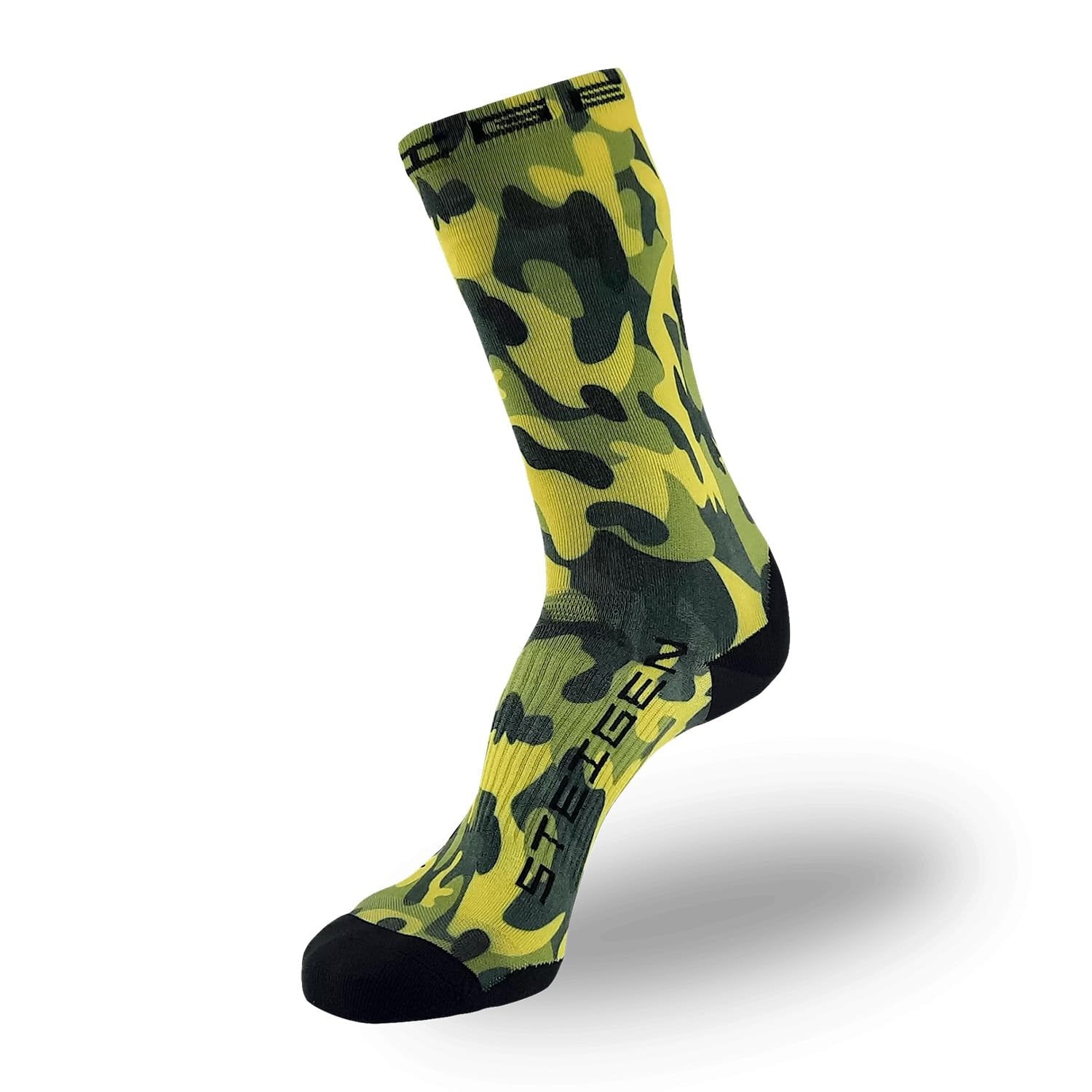 Green Camo Running Socks 3/4 Length