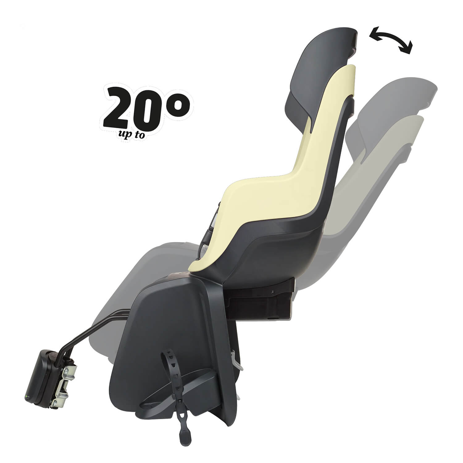 GO Maxi Reclinable Rear Child Bike Seat for Frame