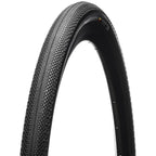 Close-up of a bicycle tire with tread pattern