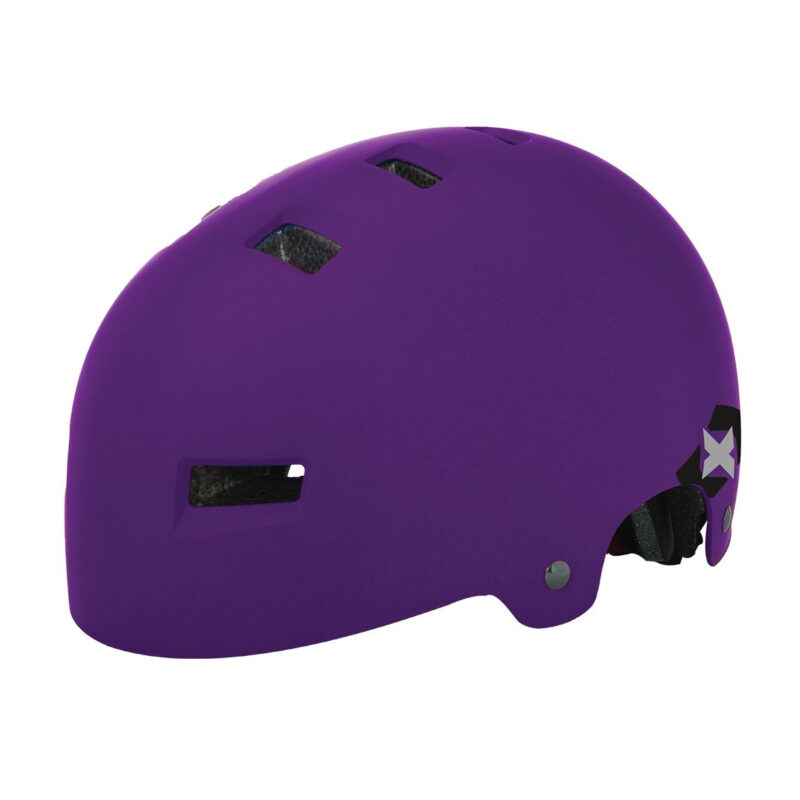 Purple urban bike helmet