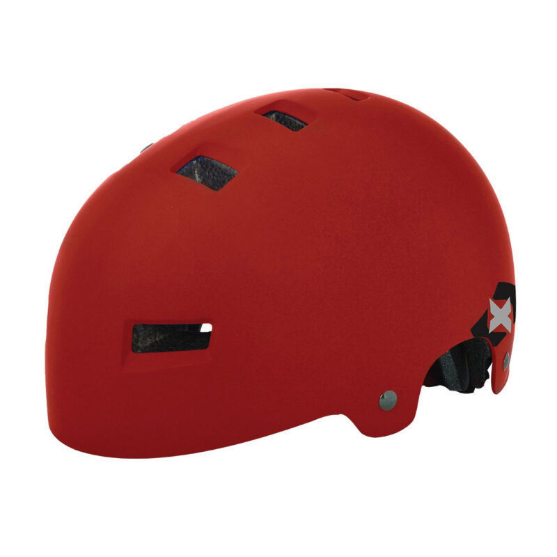 Red urban bike helmet