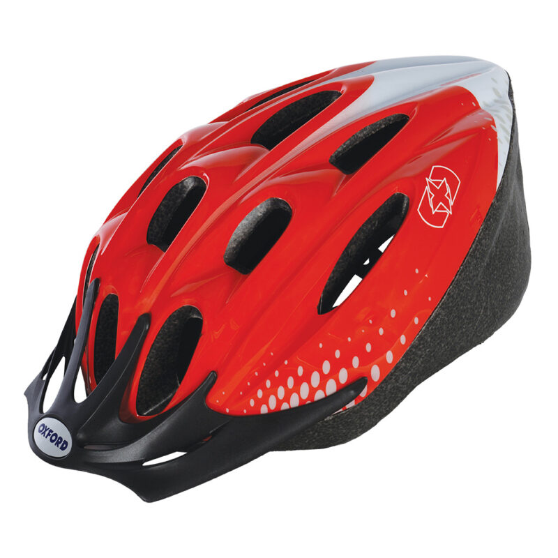 Bike helmet in red/white