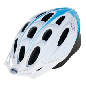 Casque de vélo blanc/bleu