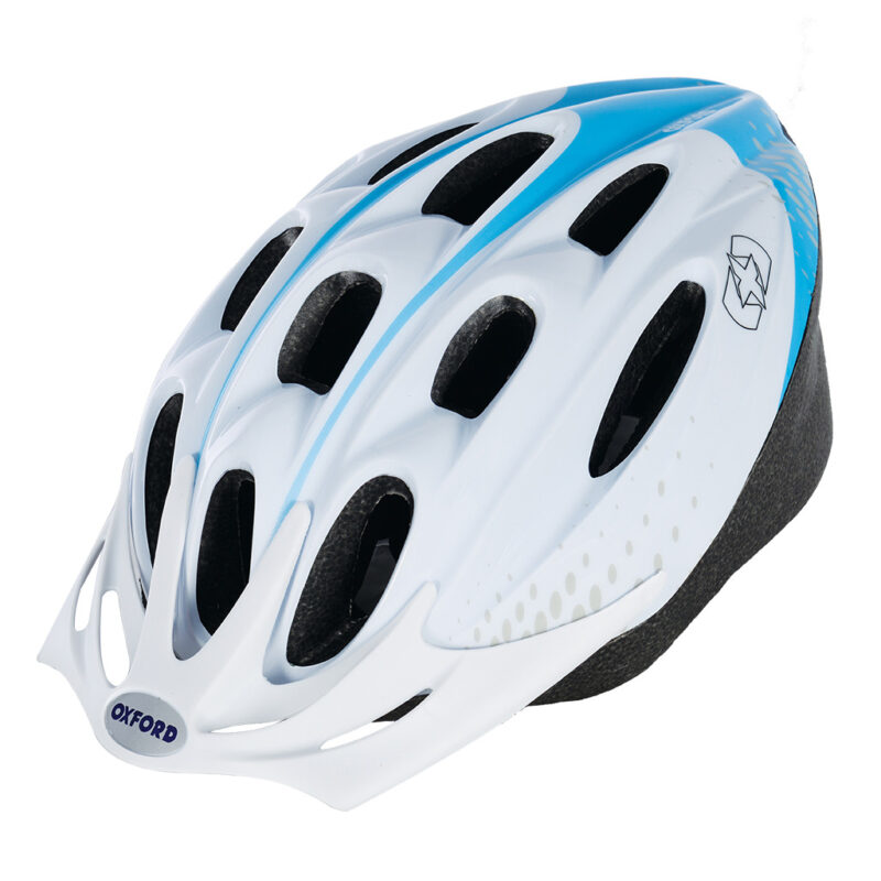 Bike helmet in white/blue