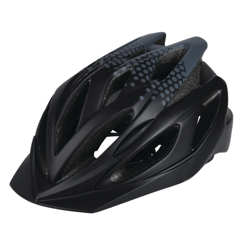 Black mountain bike helmet