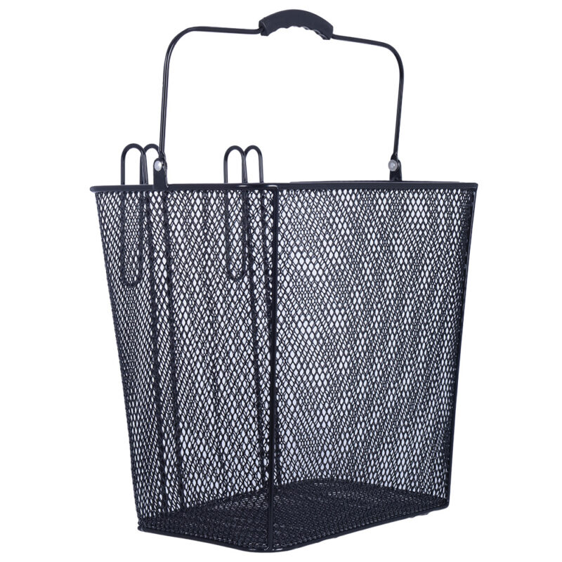 Black wire rear pannier basket